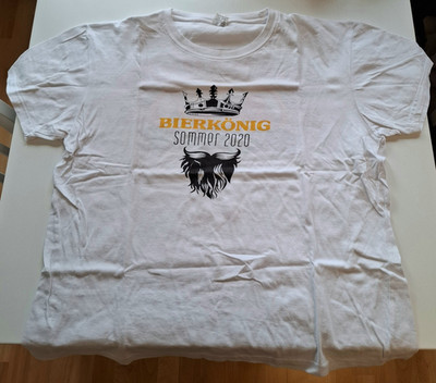 PLATINUM Herren T-Shirt XL Weiß Sommer 2020 Bierkönig Druckgrafik