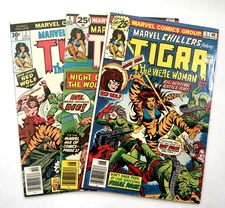 Marvel CHILLERS (1976) #5 6 7 Bronze Age TIGRA App VF (8.0) Ships FREE!