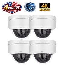 4pcs Vikylin 4k 8MP Security Dome IP Camera PoE MIC IR 30m CCTV NDAA compliant