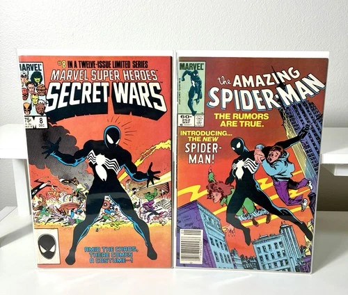 Amazing Spider-Man #252 (VF+) / Secret Wars #8 (VF) - 1984 Marvel Keys Set Of 2