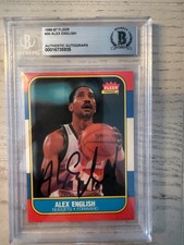1986 FLEER #30 ALEX ENGLISH BECKET AUTHENTIC AUTOGRAPH