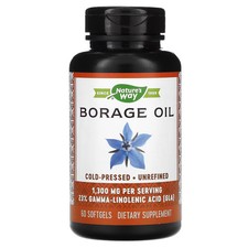 2 X Nature's Way, Borage Oil, 1,300 mg, 60 Softgels