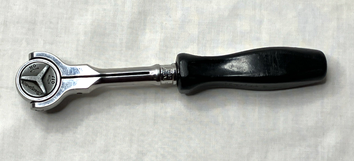 Snap-on Drive Black Grip Round Swivel Head Ratchet TM737 for sale