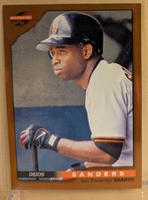1996 Score DUGOUT COLLECTION # 17 Deion Sanders RARE PRIME TIME PARALLEL