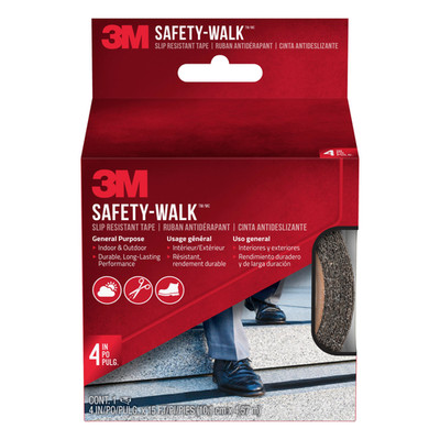 3M Safety-Walk Slip-Resistant Tape: 4 in. x 15 ft. (Black)