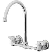 Homewerks 3190-40-CH-BC-Z Handle High-Arc Wallmount Kitchen Faucet