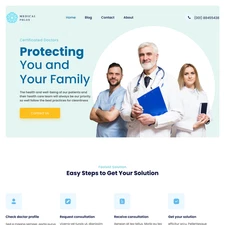 Medical Center Website Design with Free VPS Web Hosting and Installation