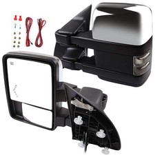 Chrome Tow Mirrors LH RH Power Heated Signal Puddle 03-07 F250-550 Super Duty