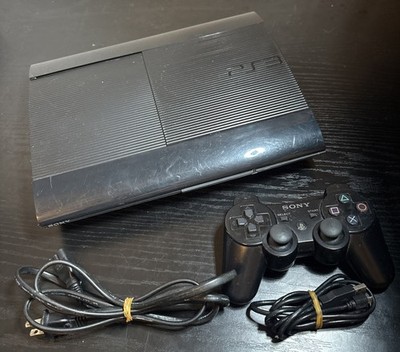 Sony PlayStation 3 PS3 Super Slim 250GB CECH-4001B Console W/ Con & Cable TESTED