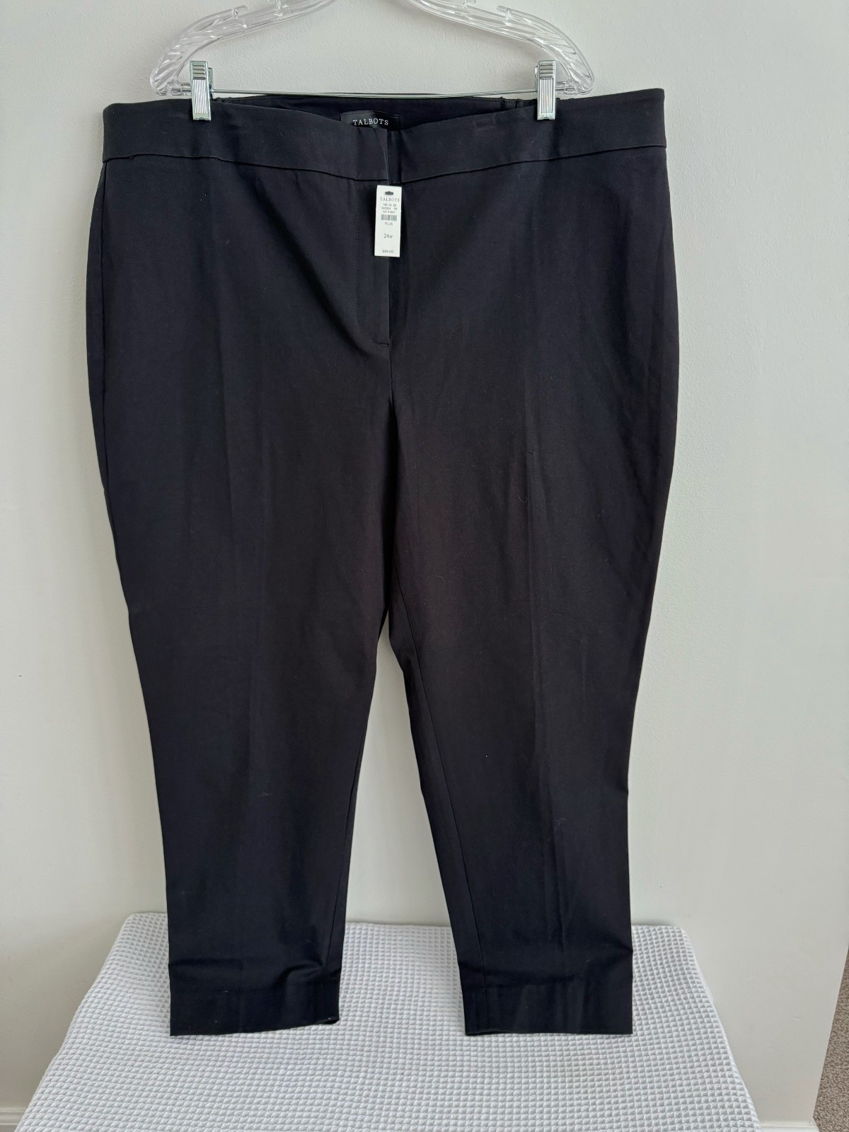 Talbots Women’s Plus Size 24W Chatham Ankle Pants – Black – NWT, Stretch
