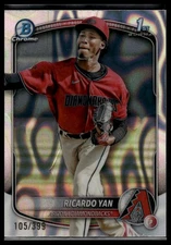 2025 Bowman #BCP-31 Ricardo Yan Chrome Prospects Lava Refractor #/399