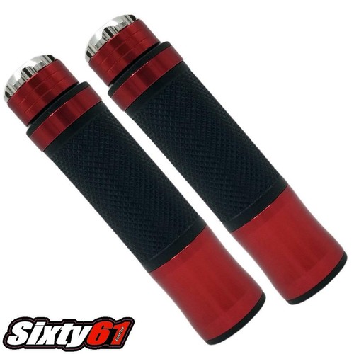 Yamaha R1 R3 R6 Chrome Red Grips 1998-2019 2020 2021 Gel Comfort Hand ...