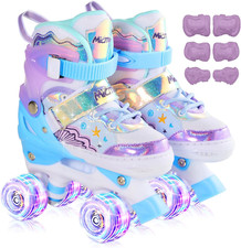 Adjustable Kids Roller Skates with Light Up Wheels for Ages 3-12