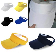 US 4 Pack Unisex Sport Sun Visor Adjustable Cap Hat Golf Tennis Outdoor Solid