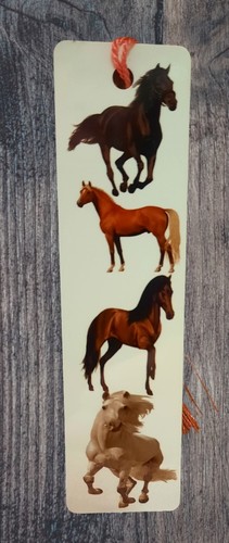 Horse Bookmark Horses . Aluminium Bookmark. Great Gift For Horse Lovers. - Picture 2 of 2