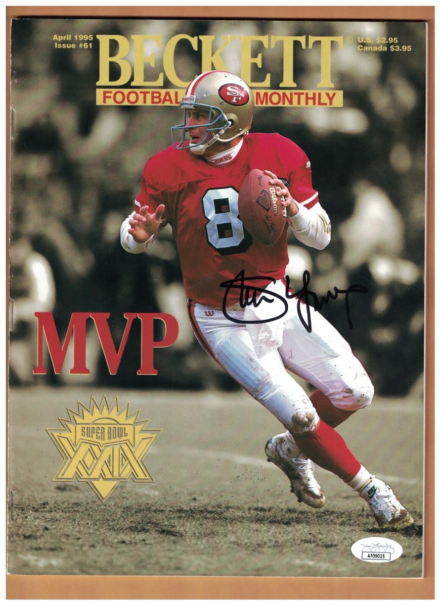 Steve Young AUTOGRAPHED APRIL 95 Beckett Magazine Signed SAN