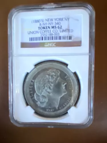 (1880's)  NEWYORK   RULAU NY-NY-340   UNION COFFEE CO.    NGC MS 62