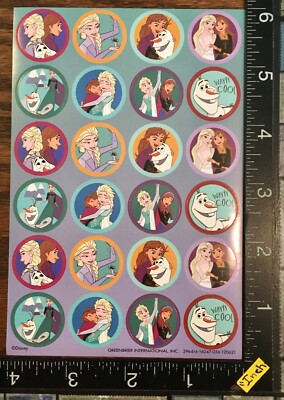 FROZEN, ANNA, ELSA, OLAF BY DISNEY , ONE SHEET BEAUTIFUL STICKERS #FROZEN01