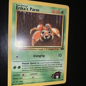 Erika's Paras Common Pokemon Card Gym Challenge 71/132