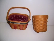 2 Vintage Longaberger Inaugural Basket 2001 + small basket