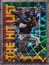 2022 Panini Donruss Juan Soto 13/25 THE HIT LIST GREEN FOIL #THL-2