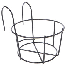 BALCONIERA FISSA ROTONDA IN METALLO PER VASO FIORI PIANTE PER ESTERNO BALCONE