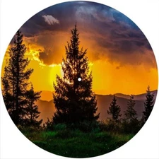 Slipmat Scratch Pad Felt for any 12" Turntable LP DJ Record Player SUNSET TREE 3