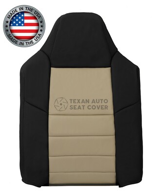 For 2005 Ford Excursion Eddie Bauer Driver Side Lean Back Seat Cover Tan/Black