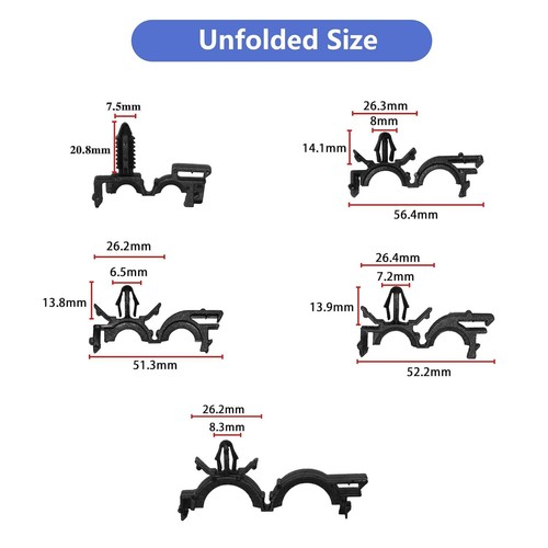 Car Wire Harness Clips 125PCS Wire Routing Clip Car Cable Tie For Honda GM Mazda - Picture 7 of 7