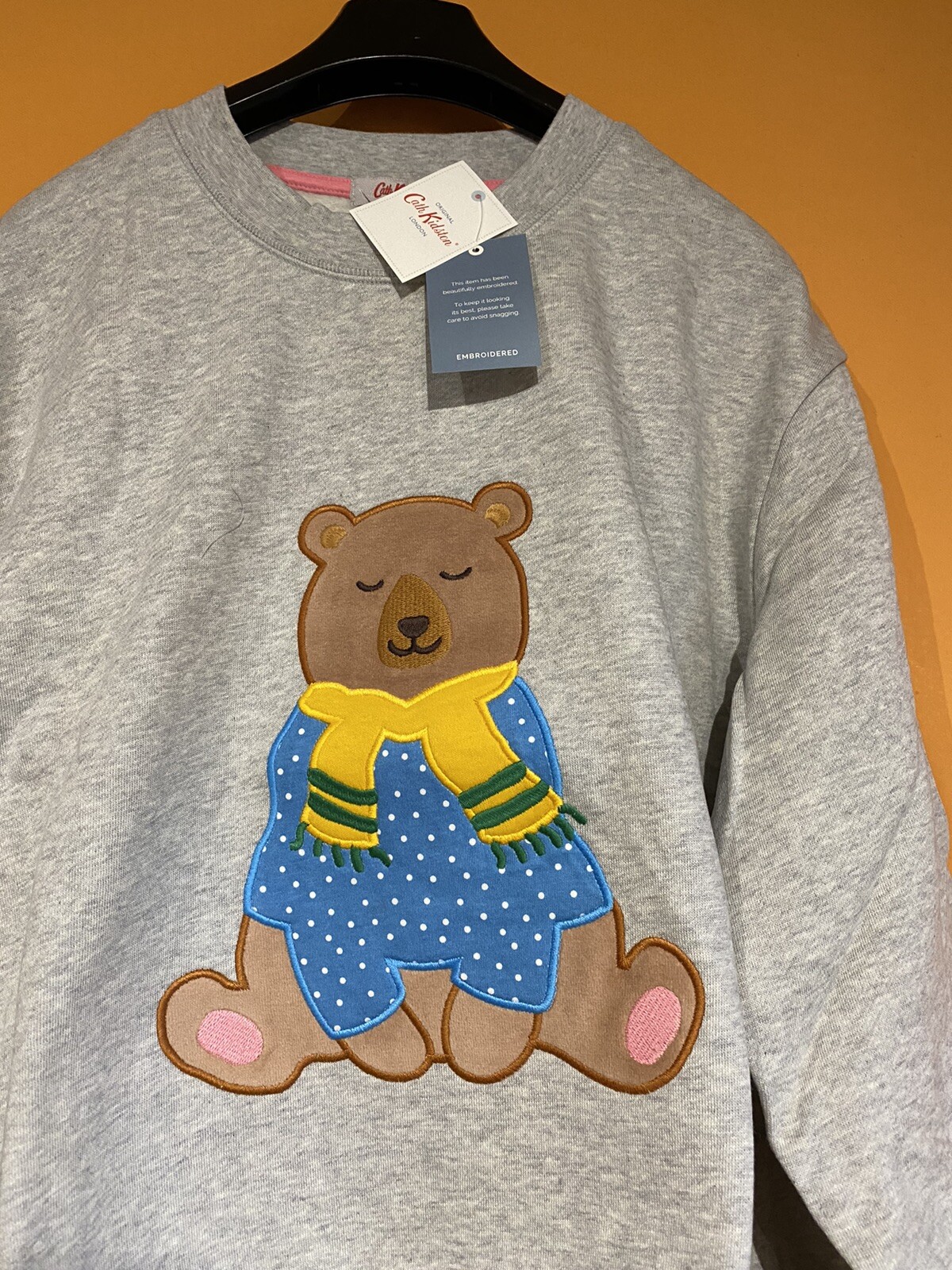 CATH KIDSTON WOODLAND BEAR CROPPED SWEATSHIRT JUMPER LARGE eBay
