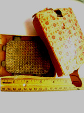 Vintage Heavy Metal Oblong Flower Frog Holder in Original Box JAPAN