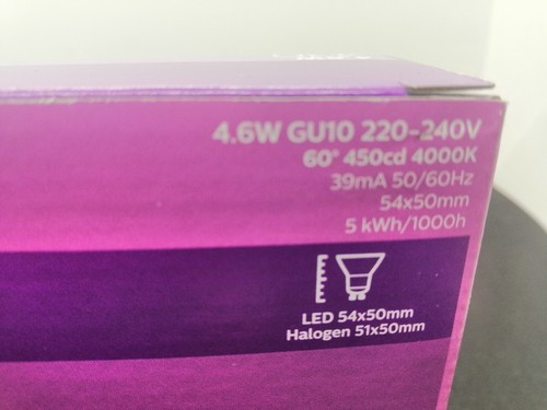 6pcs X 4.6W GU10 Philips Cool White 4000K LED Lamp bulb RRP $180 - Picture 5 of 6