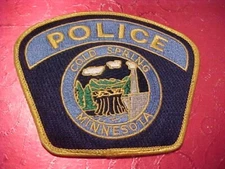 COLD SPRING MINNESOTA POLICE PATCH SHOULDER SIZE USED  NOT A BADGE