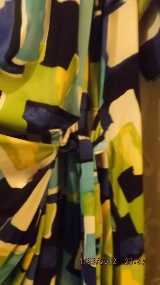 Женский размер 2 X платье-профессиональный складки бесплатно для путешествий - мульти синий новый - Изображение 3 из 4