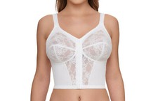 SUSA Longline BH  ❤ 9606 ❤ ohne Bügel 85-130, A-D weiß haut