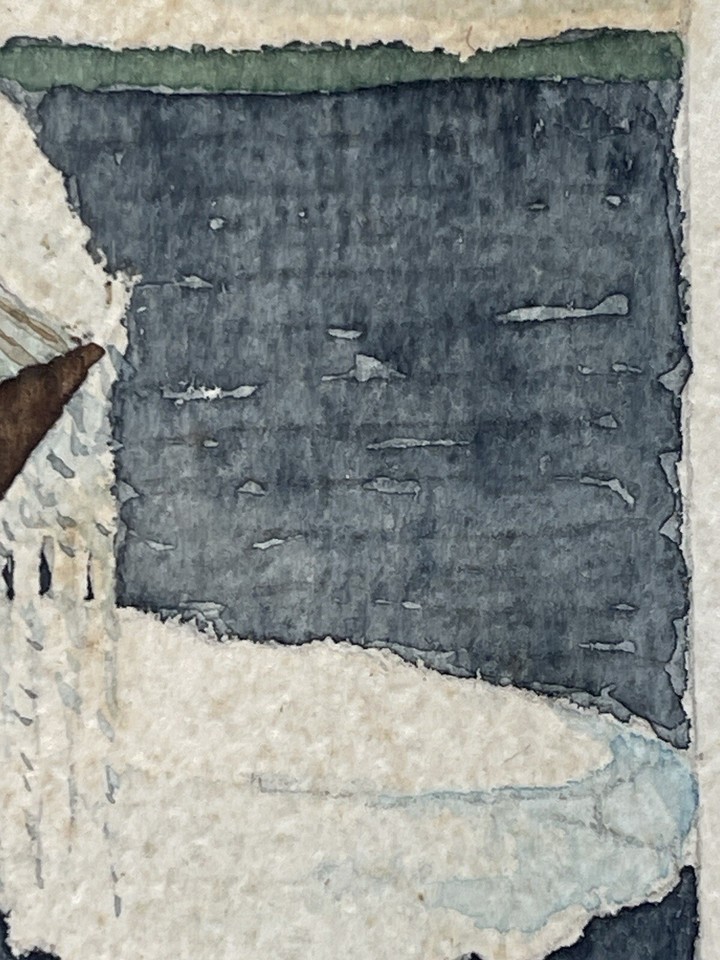 Antique Original Watercolor Painting Cabin In Snow By Ed Giroux eBay