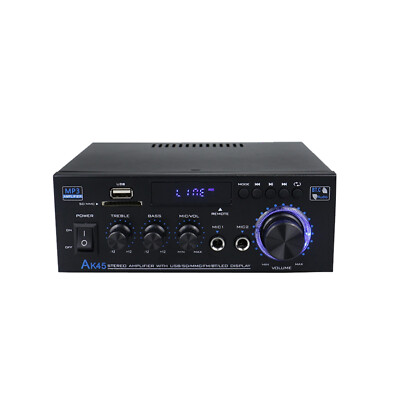 For NEOHIPO AK45 Stereo Audio Amplifier Receiver 300Wx2 Home Dual Channel bt