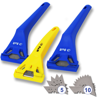 S&R Schaber Set 3-Tlg., Mit 15 Extrascharfen Klingen Aus SK5 Stahl
