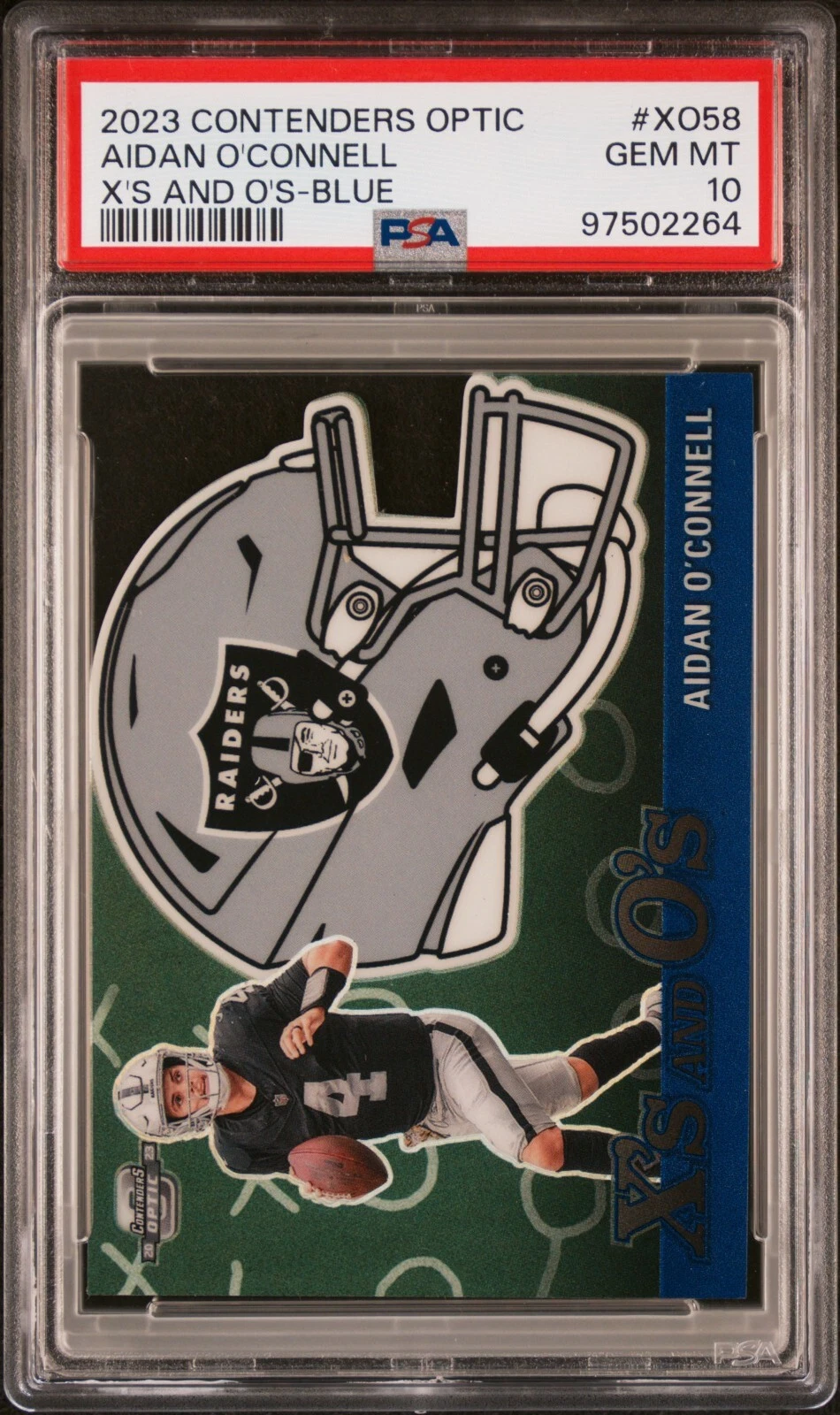 Aidan O'Connell Panini Contenders Optic X's and O's #XO58 Blue