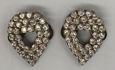 Shoe clips charms 1 pair vintage rhinestone teardrops 1  X 1  