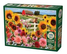 Sunflower Farm 1000 Piece Jigsaw Puzzle Cobble Hill New