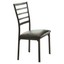 pemberly row metal dining room side chairs in black and brown (set of 4)