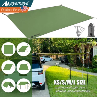 AYAMAYA Outdoor Camping Tent Tarp Sun Shelter Hammock Cover Waterproof Canopy Rain Fly