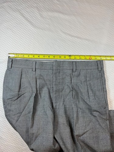 Vintage J. Press Houndstooth Black White Dress Pants Mens 36x32 Cuffed Japanese - Picture 17 of 24