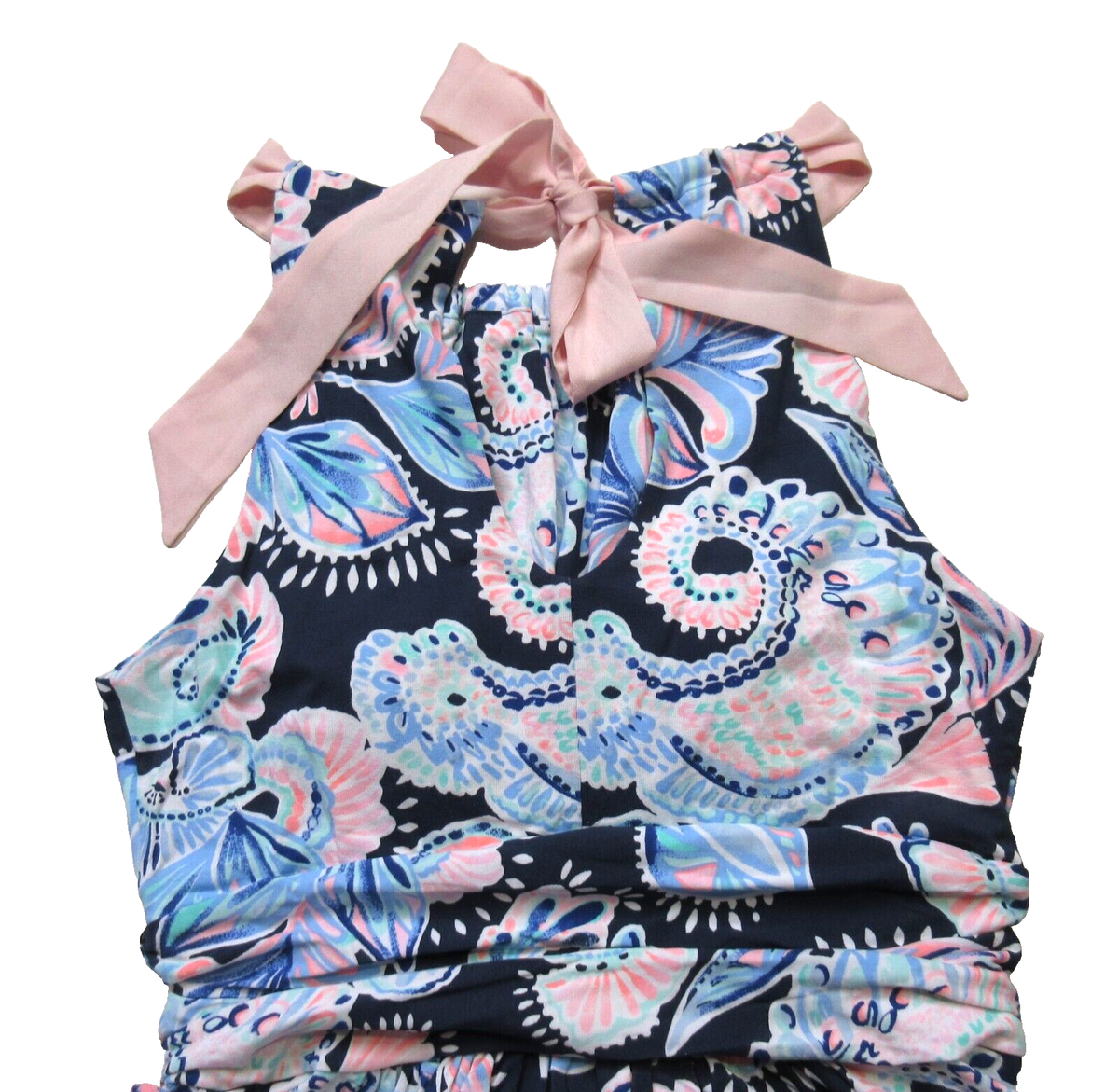 lilly pulitzer martina maxi dress Lilly Pulitzer Martina Halter Maxi Dress High Tide Navy Flockamolie Sz M NEW
