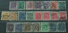 Germany 1922/3 22 stamps SG 190, 192, 197, 204/217a Used cat £59