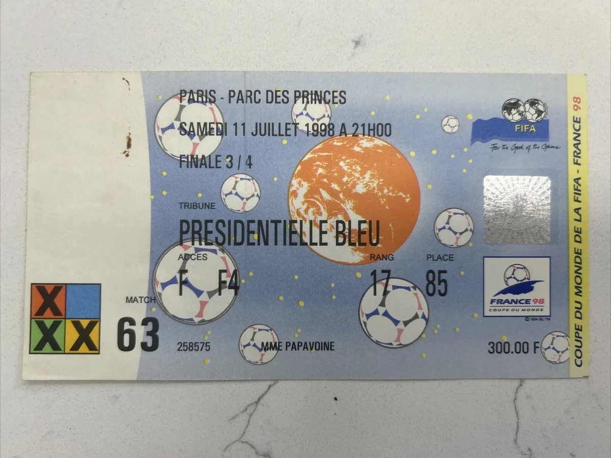 FRANCE98ルーマニアvsイングランド チケット半券 France National Team Soccer Tickets for sale | eBay