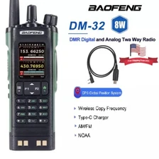 BAOFENG DM-32UV DMR Walkie Talkie Digital Simulation GPS/APRS Radio with Cable