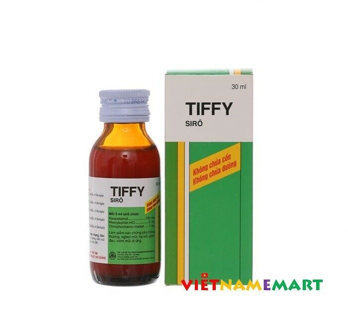 2 Jars TIFFY for relief of common cold, nasal congestion, antipyretic