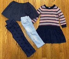 Baby Gap Lot 5 Pcs Girls 2 Yrs W/ Dress, Skirt  Diaper Cover NOT USED  Pants